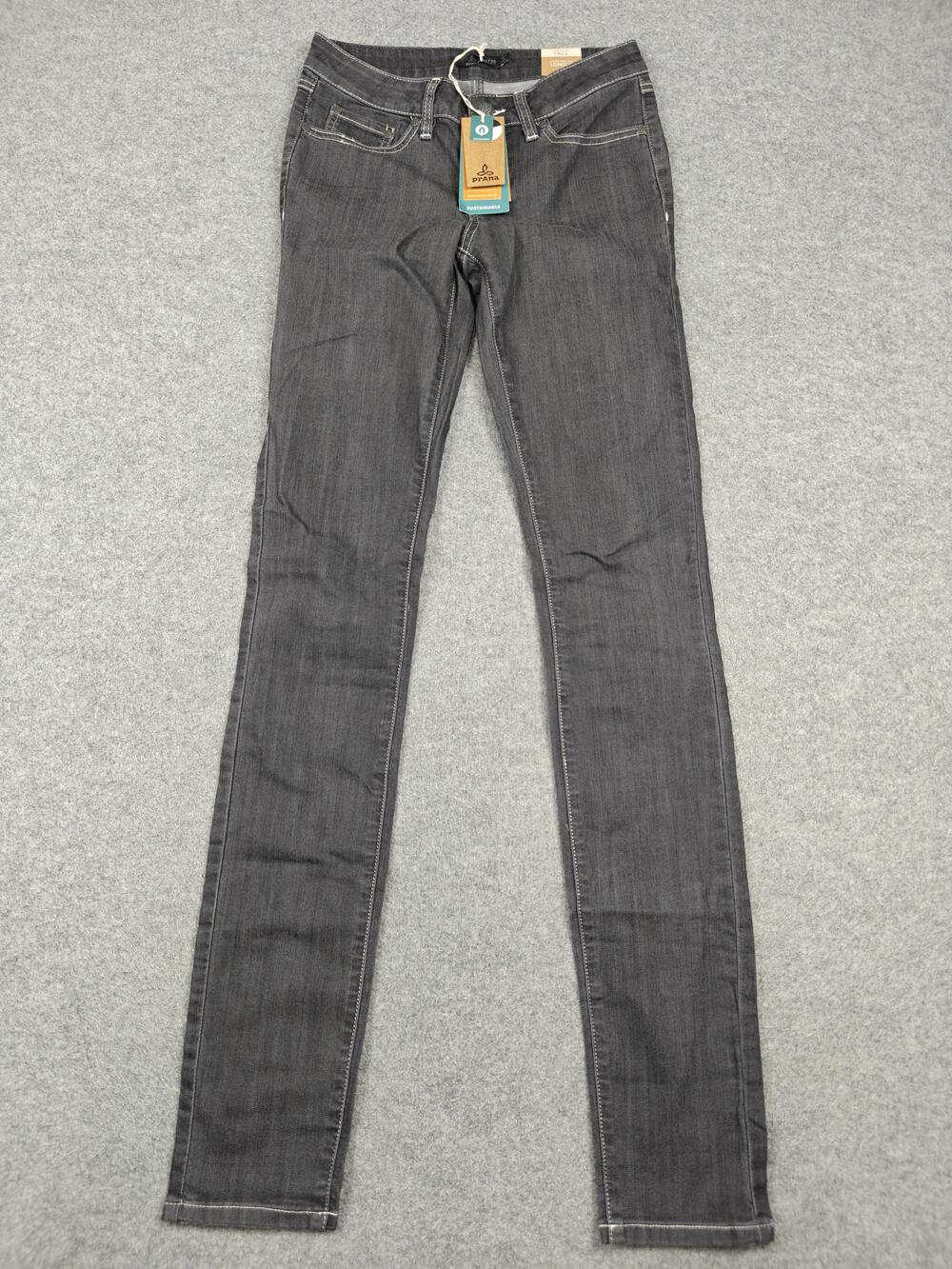 PrAna Kayla Jean Tall Jeans Womens 2/26 Gray Skinny Stretch 36 Inseam Denim